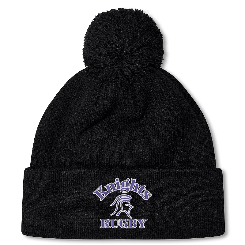 Camping hiking trail summits-Ardrey Kell Rugby Pom Pom Beanie by Canterbury