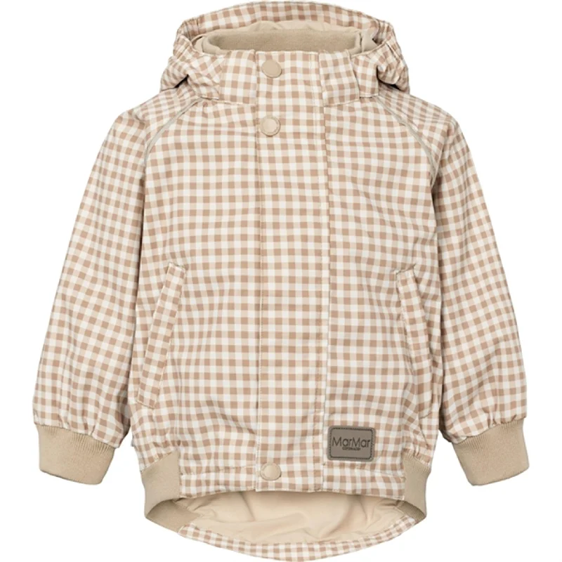 Camping hiking gear glow-MarMar Olio Jacket Gingham Check Technical Summer Outerwear