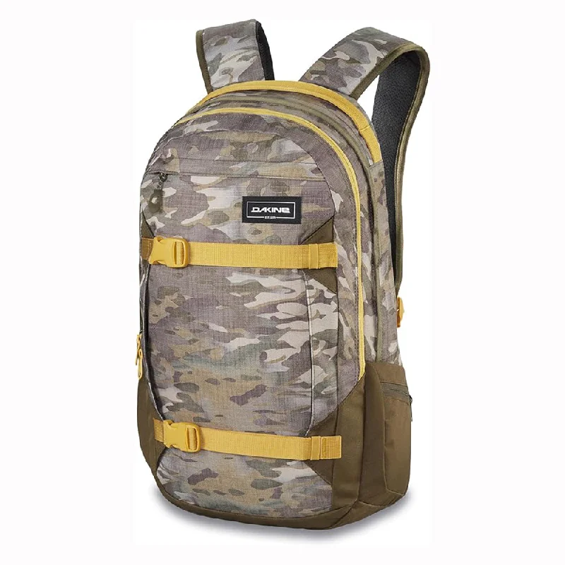 Camping hiking trail stillness-Dakine Unisex Vintage Camo 25L One Size Mission Backpack - 10002637-VINTAGECAMO