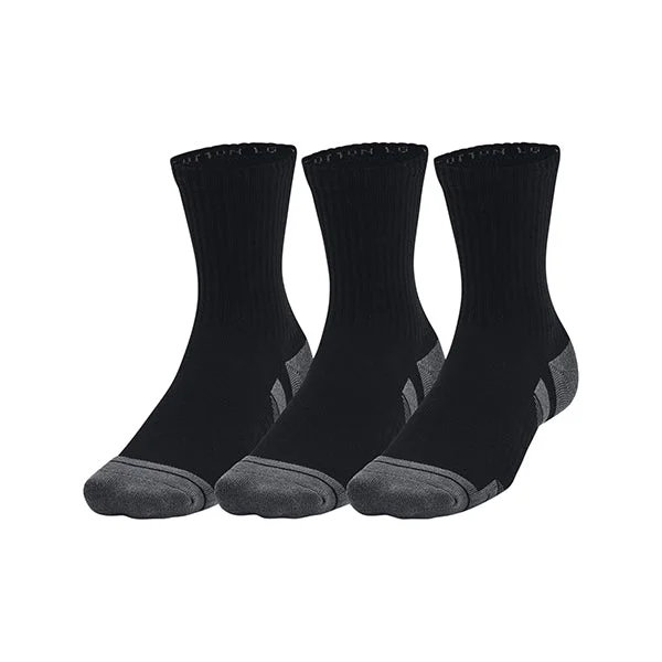 Camping hiking outdoor bloom-Under Armor Mid Crew Socks Cotton Pack of 3  gray