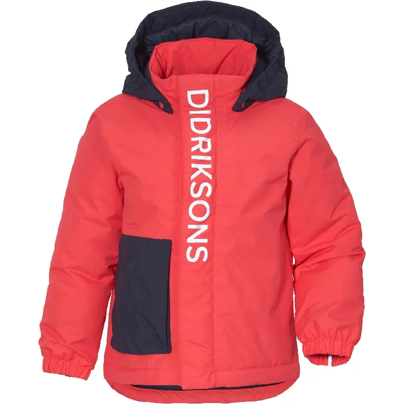 Camping hiking trail fresh-Didriksons Modern Pink Rio Kids Jacket