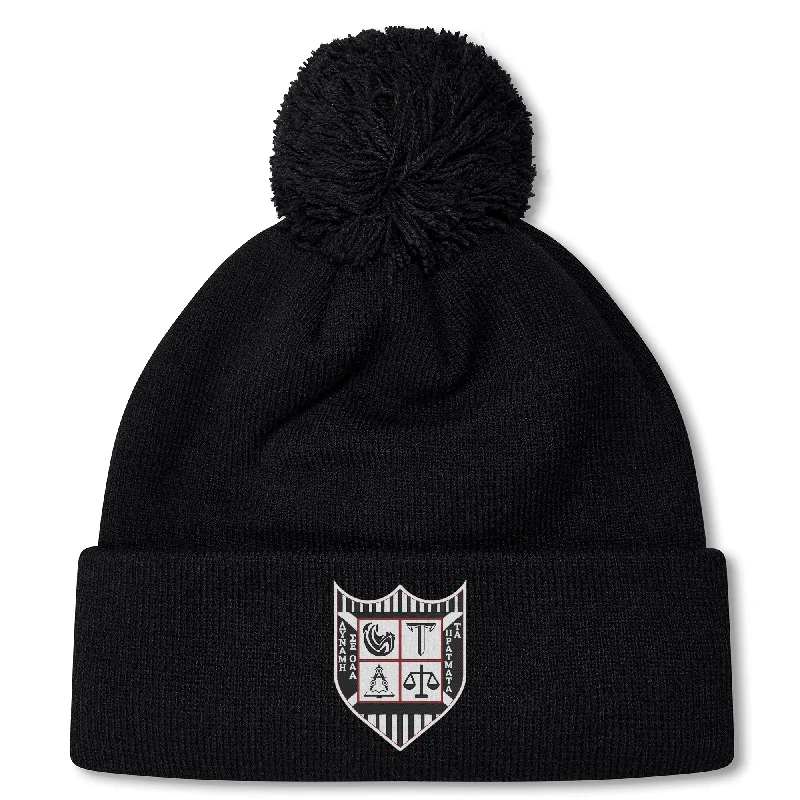 Camping hiking trail shades-Troy University Rugby Pom Pom Beanie by Canterbury