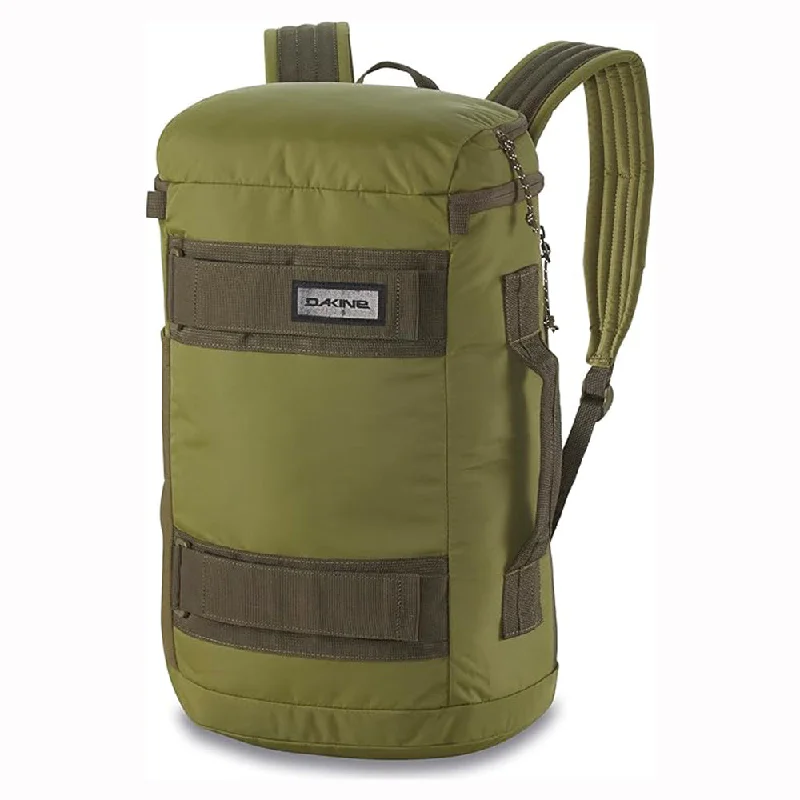 Camping hiking trail jump-Dakine Unisex Utility Green 25L One Size Mission Street Backpack - 10004000-UTILITYGREEN