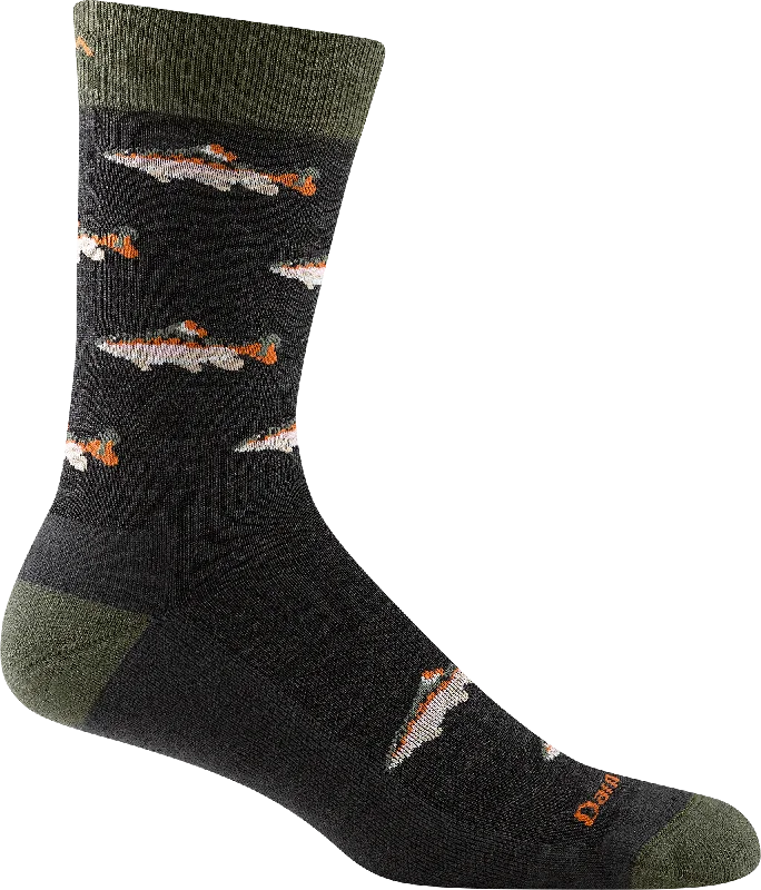 Camping hiking outdoor delight-Darn Tough Spey Fly Crew Lightweight Cushion Socks - Mens