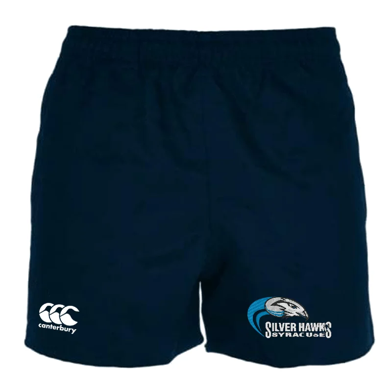 Camping hiking trail loose-Syracuse Silver Hawks Professional Polyester Rugby Short by Canterbury