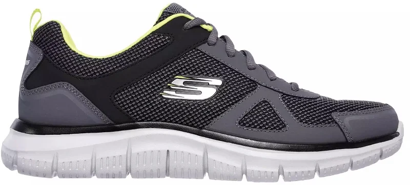 Camping hiking trail plain-Skechers Track Bucolo Mens Training Shoes - Grey