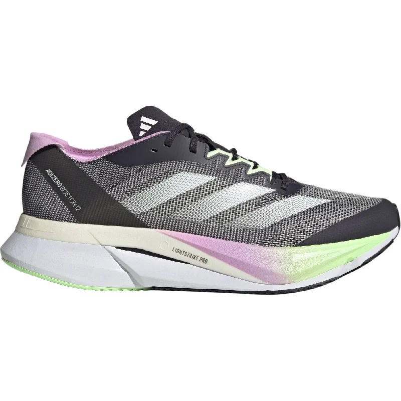 Camping hiking trail clear-adidas Adizero Boston 12 Mens Running Shoes - Grey