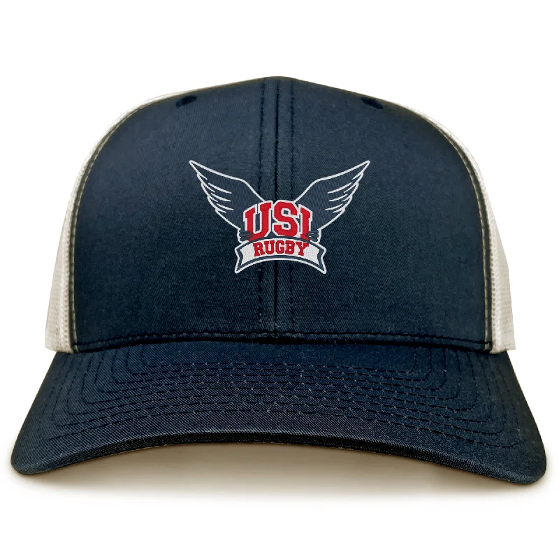 Camping hiking trail brilliance-University of Southern Indiana Retro Trucker Cap