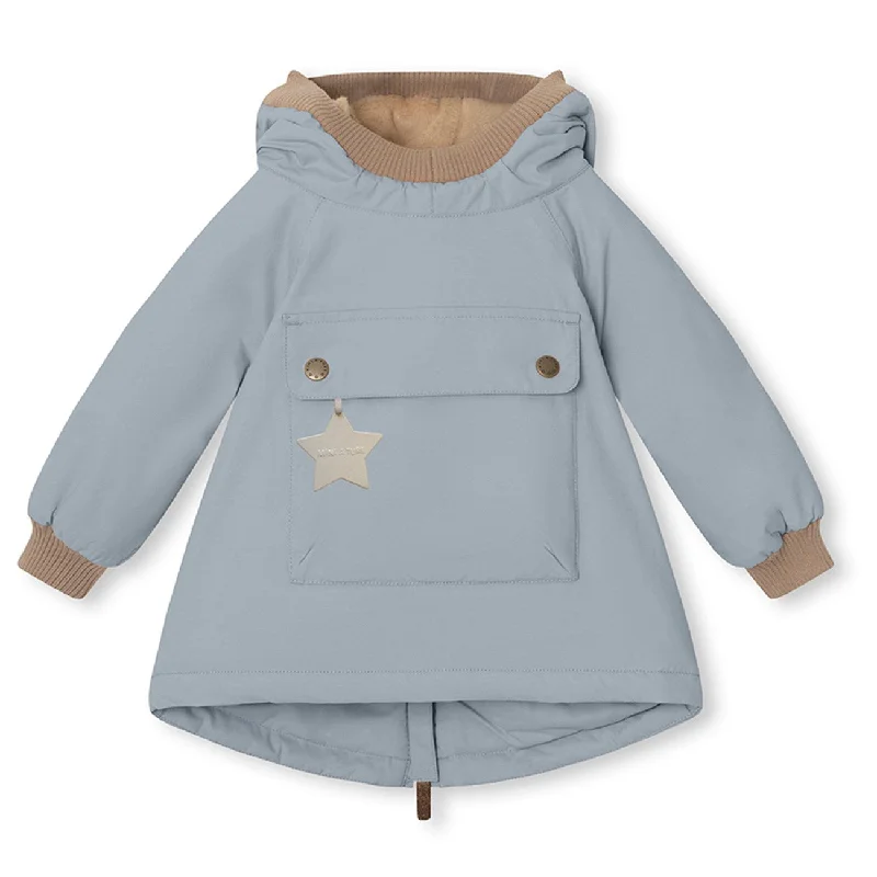 Camping hiking trail hard-Mini A ture Citadel blue Baby Wen Fleece anorak