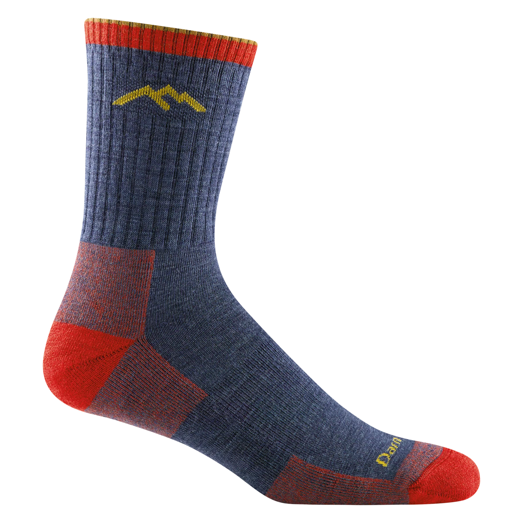 Camping hiking trail hum-Men's Hiker Micro Crew Midweight Hiking Sock - Denim