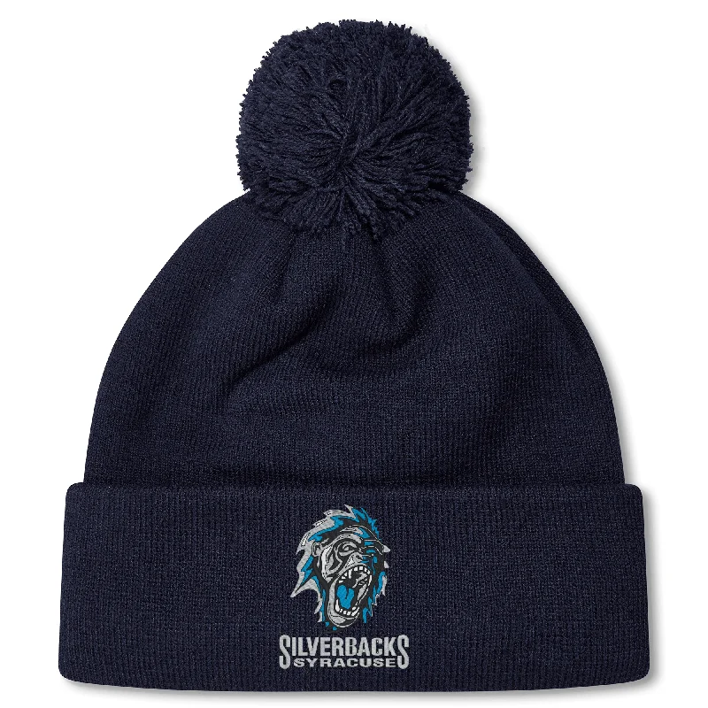 Camping hiking trail riches-Syracuse Silverbacks Pom Pom Beanie by Canterbury