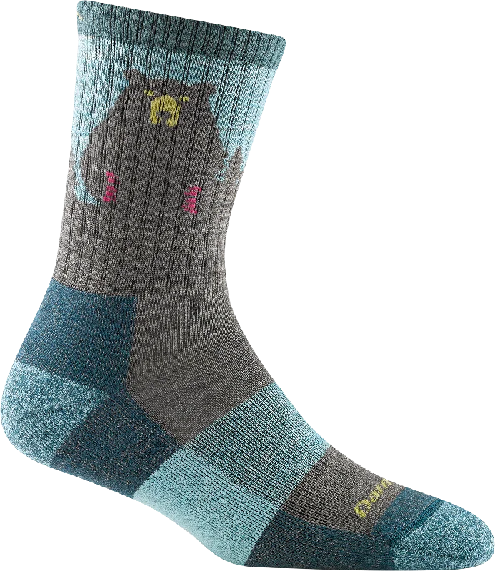 Camping hiking nature surge-Darn Tough Bear Town Micro Crew Lightweight Socks - Womens