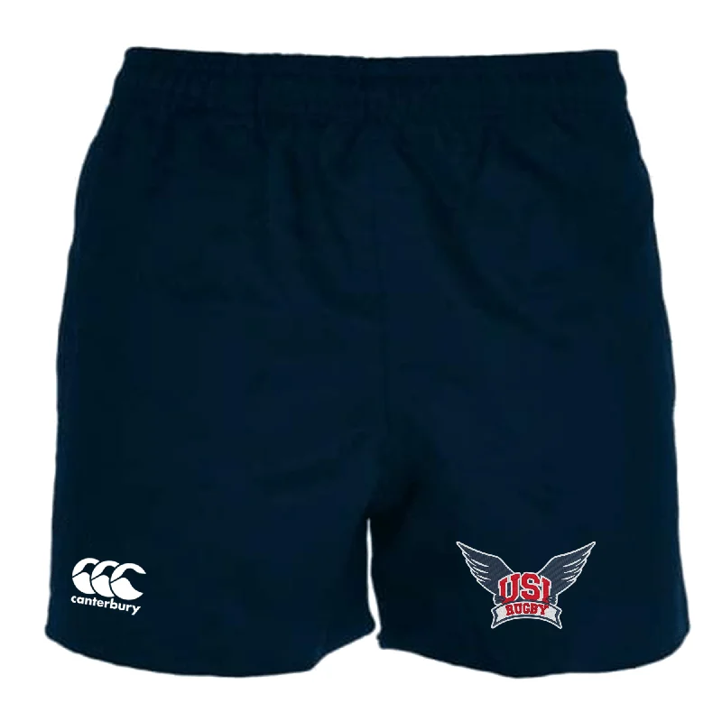 Camping hiking scenic escapes-University of Southern Indiana Professional Polyester Rugby Short by Canterbury