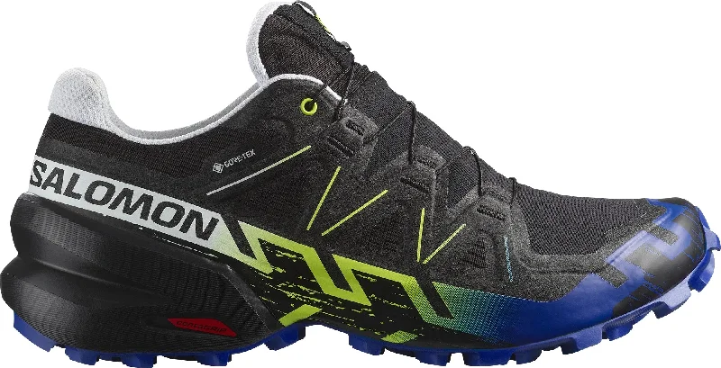 Camping hiking trail smooth-Salomon Speedcross 6 GORE-TEX Mens Trail Running Shoes - Black