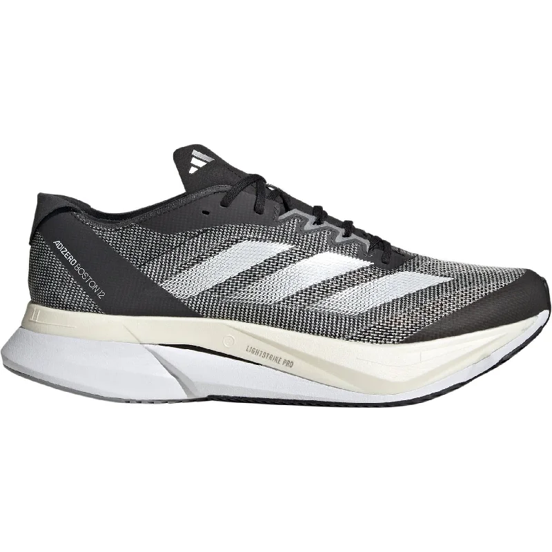 Camping hiking outdoor shine-adidas Adizero Boston 12 Mens Running Shoes - Black