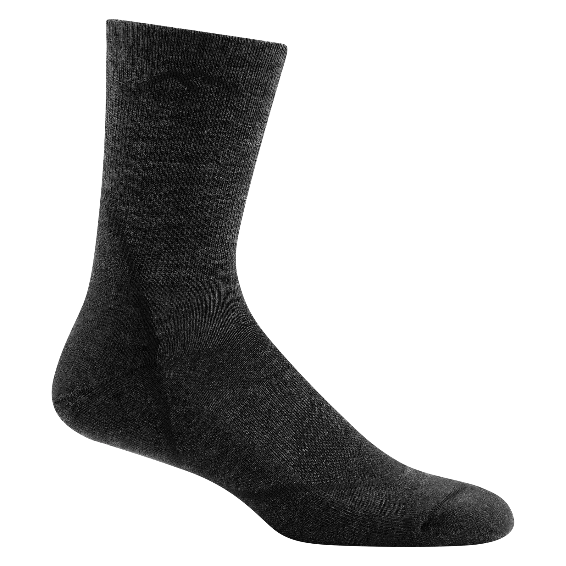 Camping hiking nature vibe-Men's Light Hiker Micro Crew Lightweight Hiking Sock - Black