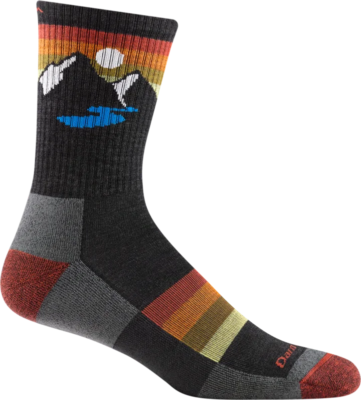 Camping hiking nature beat-Darn Tough Men's Sunset Ridge Micro Crew Lightweight Hiking Sock