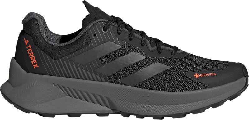 Camping hiking nature gifts-adidas Terrex Soulstride Flow GORE-TEX Mens Trail Running Shoes - Black