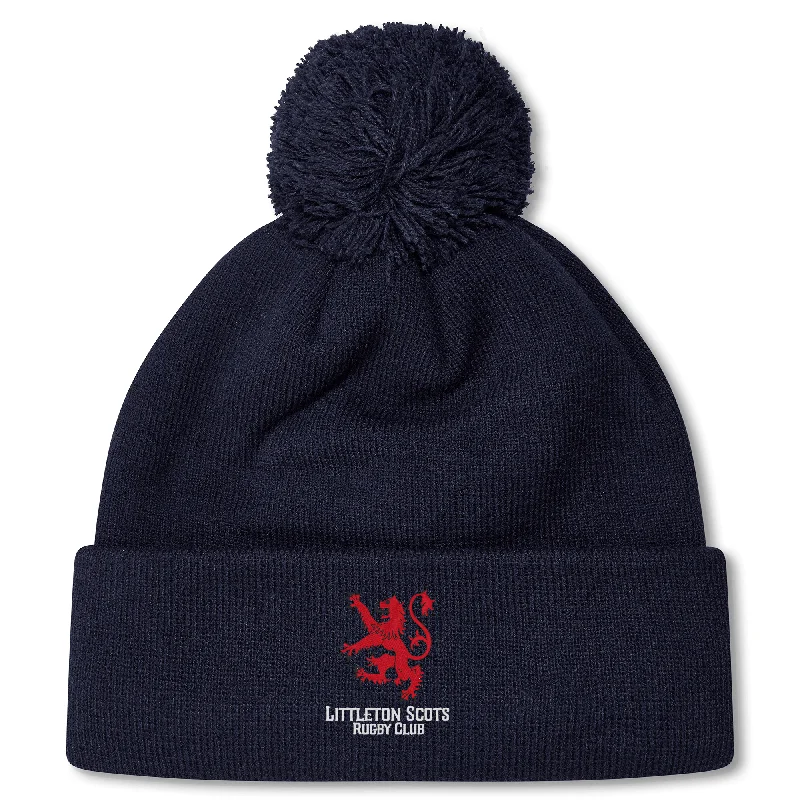 Camping hiking trail soak-Littleton Scots Rugby Pom Pom Beanie by Canterbury