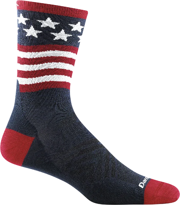 Camping hiking gear wave-Darn Tough Patriot Micro Crew Ultra-Lightweight Running Sock - Mens