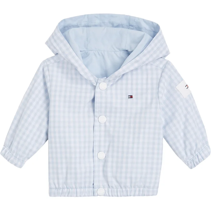 Camping hiking outdoor peace-Tommy Hilfiger Baby Reversible Gingham Jacket White / Blue Check