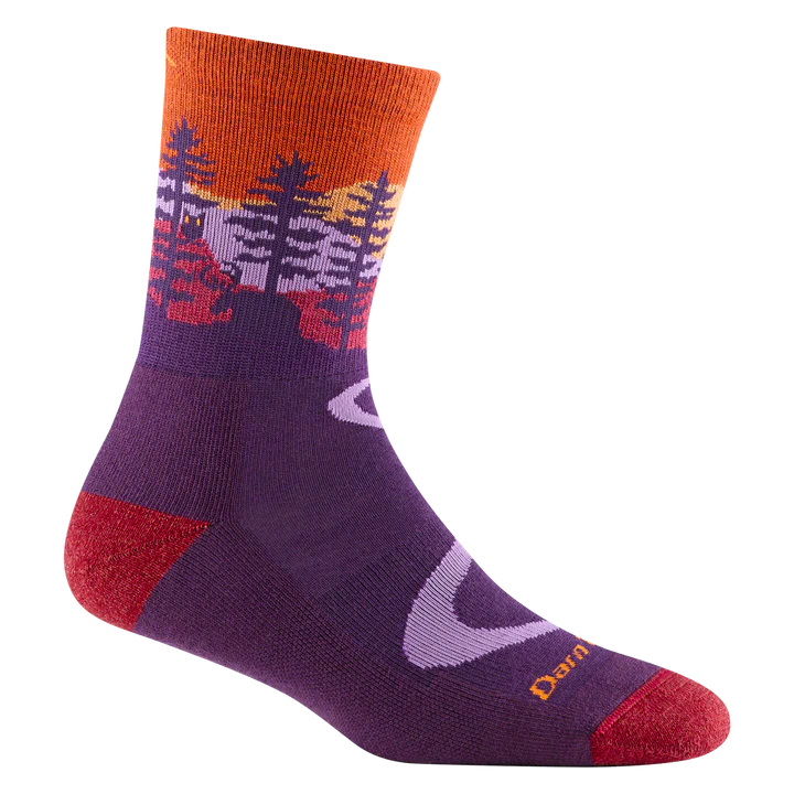 Camping hiking trail drift-Women's Northwoods Micro Crew Midweight Hiking Sock - Nightshade