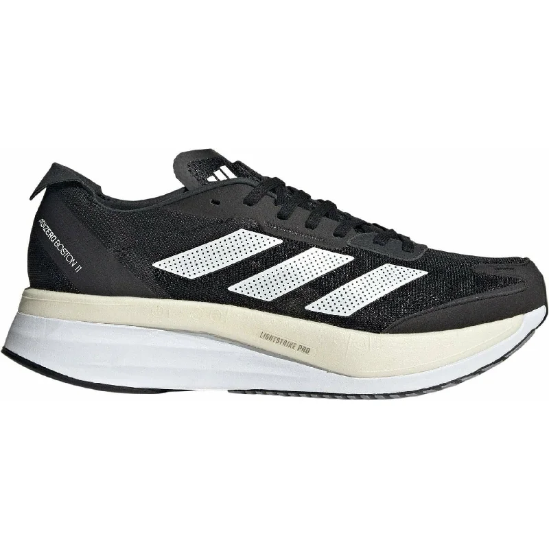 Camping hiking trail might-adidas Adizero Boston 11 Mens Running Shoes - Black