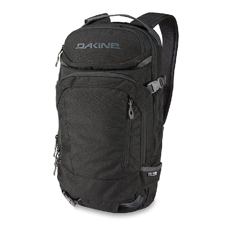 Camping hiking trail gust-Dakine Men's 20L Heli Pro One Size Backpack, Black - 10003262-BLACK