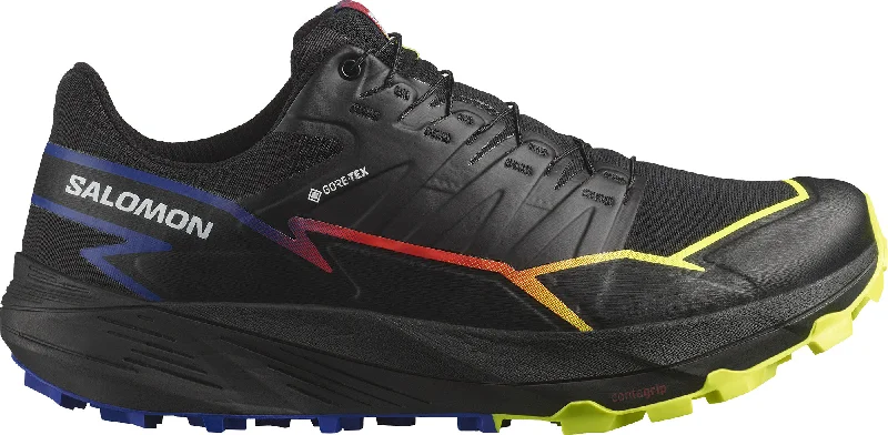 Camping hiking gear thrill-Salomon Thundercorss GORE-TEX Mens Trail Running Shoes - Black