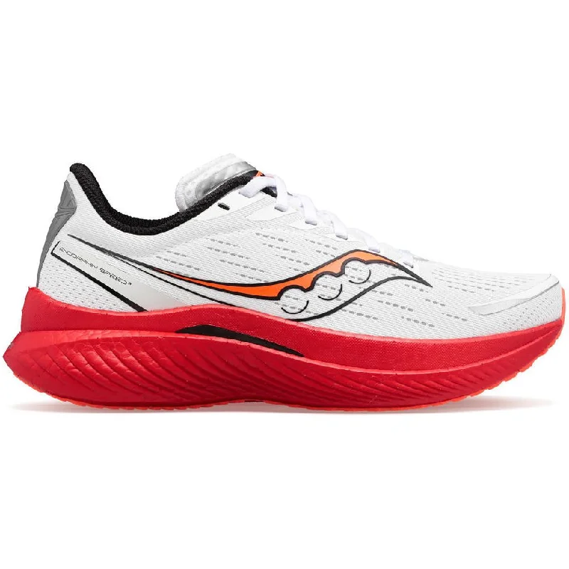 Camping hiking outdoor bloom-Saucony Endorphin Speed 3 Mens Running Shoes - White