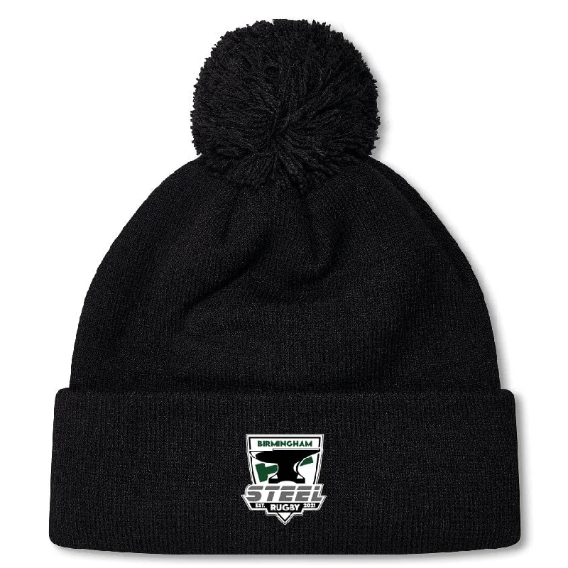 Camping hiking outdoor spark-Birmingham Steel Rugby Pom Pom Beanie by Canterbury