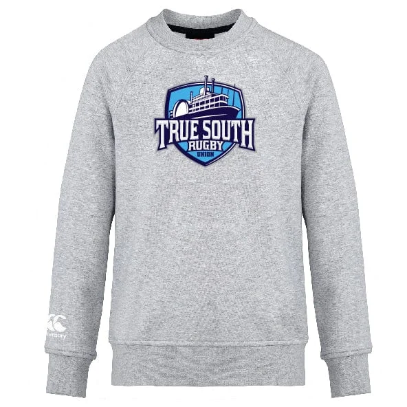 Camping hiking trail drip-True South Rugby Union Club Crew Sweatshirt by Canterbury