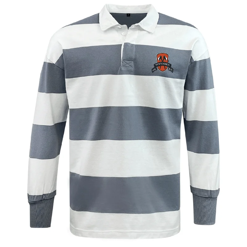 Camping hiking trail flair-Northwest Woodsmen RFC Classic Long Sleeve Hooped Rugby Jersey