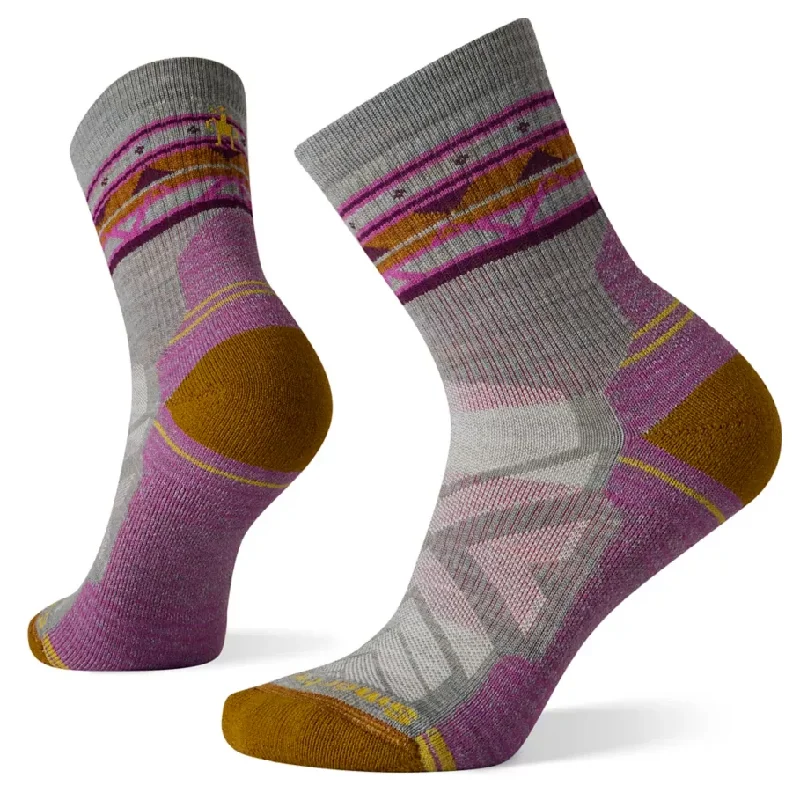 Camping hiking trail skip-Smartwool Women's Hike Light Cushion Zig Zag Valley Mid Crew Socks