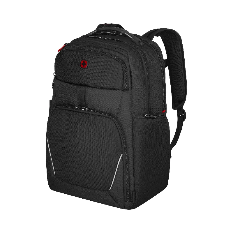 Camping hiking trail mix-Wenger Meteor 17" Laptop Backpack, Black, 30 Litres, Swiss Designed