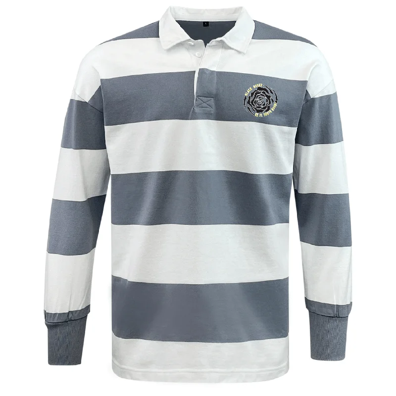 Camping hiking outdoor shine-NE Florida Touch RFC Classic Long Sleeve Hooped Rugby Jersey