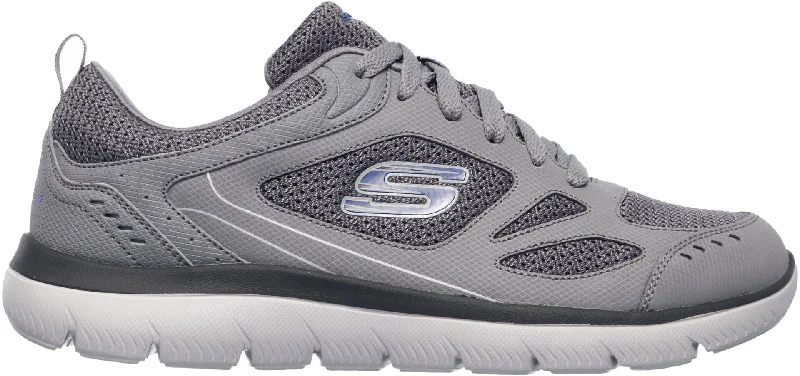 Camping hiking trail edge-Skechers Summits South Rim Mens Training Shoes - Grey