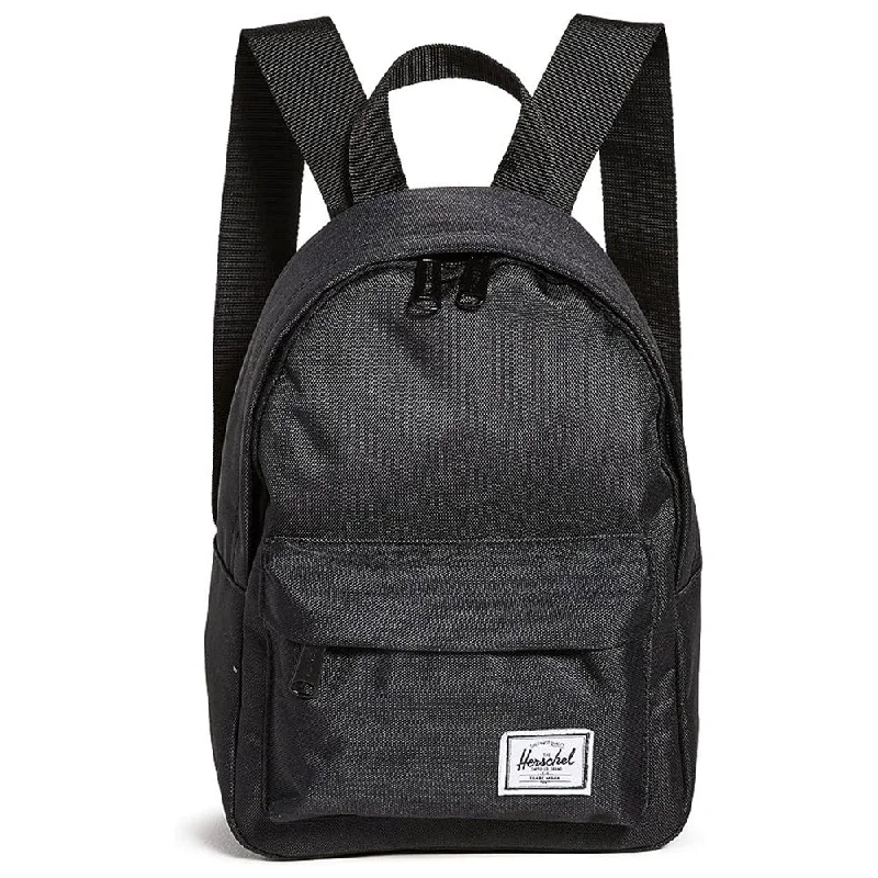 Camping hiking trail patch-Herschel Unisex Black Mini 9L Classic Backpack - 10787-00001-OS