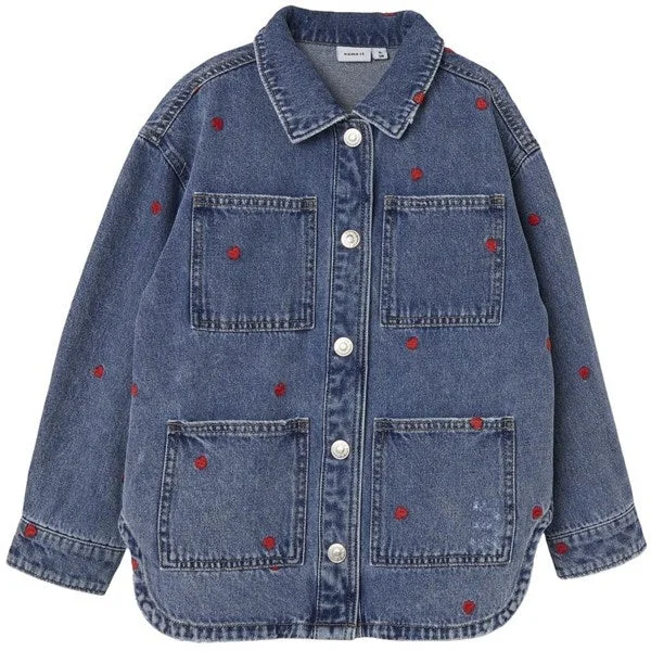 Camping hiking trail flash-Name it Medium Blue Denim Hearts Kathy Denim Cowboy Jacket