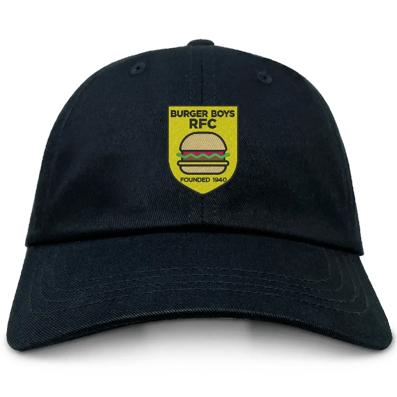 Camping hiking trail routes-Burger Boys RFC Adult Low-Profile Cotton Twill Dad Cap