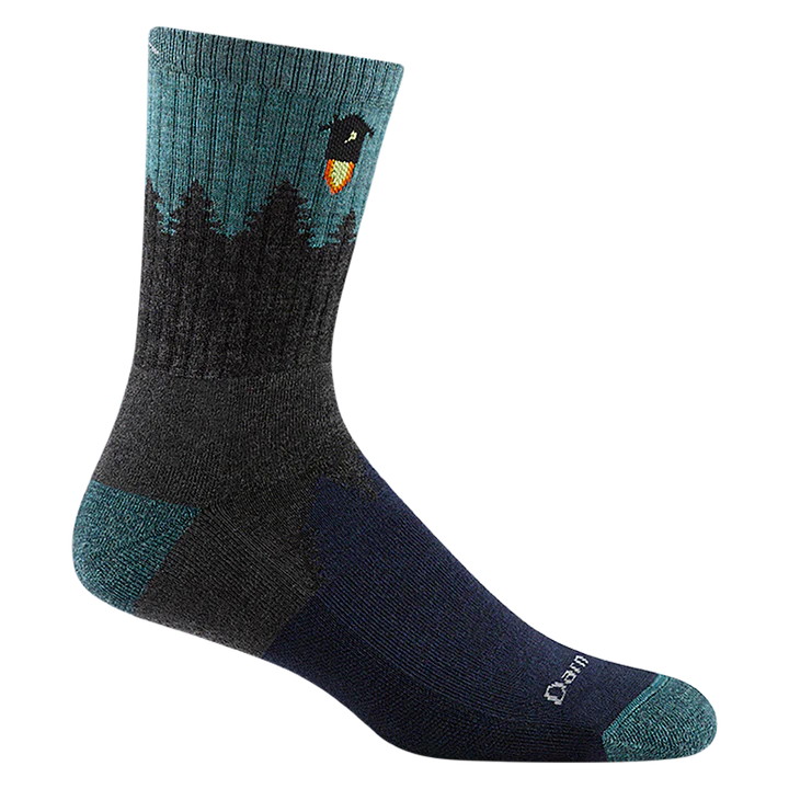 Camping hiking gear lift-Men's Number 2 Micro Crew Midweight Hiking Sock - Gray