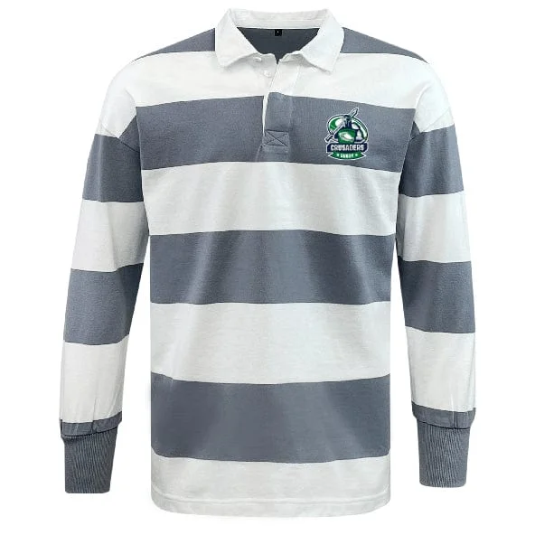 Camping hiking outdoor chill-Naperville Crusaders Classic Long Sleeve Hooped Rugby Jersey