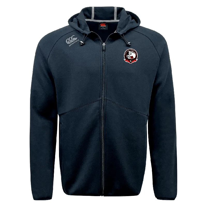 Camping hiking trail open-Portland Rugby Tempo Vapodri Full-Zip Hoodie by Canterbury