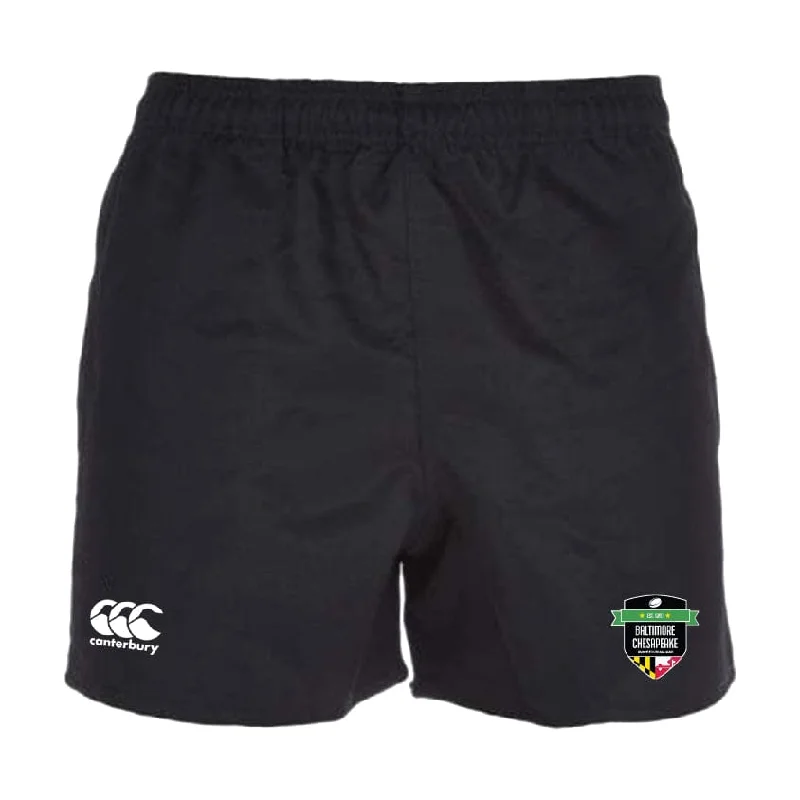 Camping hiking trail pull-Baltimore Chesapeake RFC Professional Polyester Rugby Short by Canterbury