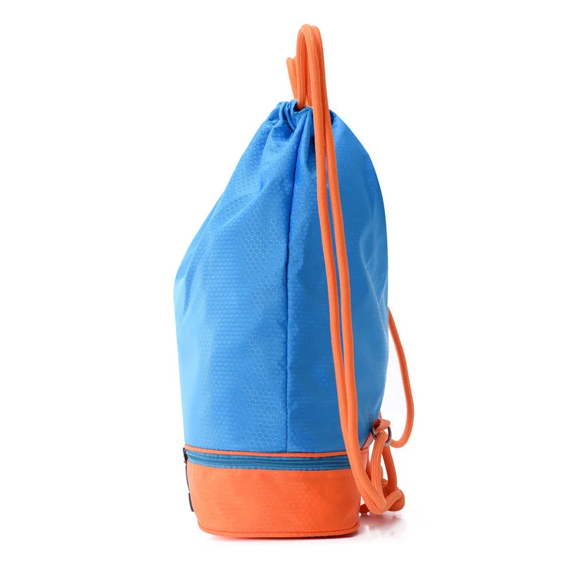 Camping hiking trek necessities-Drawstring shoulder strap pocket basketball backpack Swimming bag Waterproof bag Oxford cloth Cycling marathon backpack