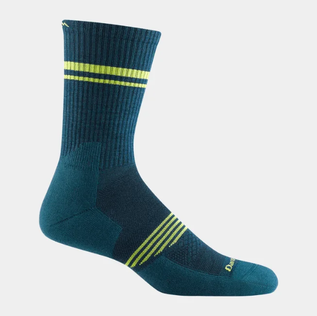 Camping hiking trail dash-Men's Element Crew Lightweight Athletic Sock - Dark Teal