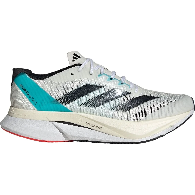 Camping hiking trail chill-adidas Adizero Boston 12 Mens Running Shoes - White