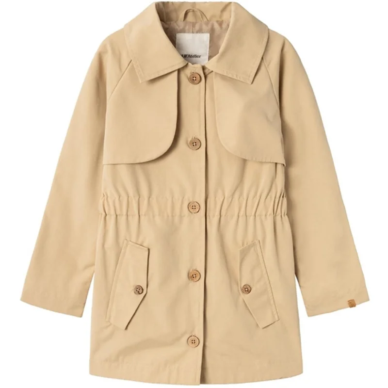 Camping hiking gear cheer-Lil'Atelier Warm Sand Lamadelin Trenchcoat