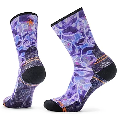 Camping hiking trail splash-Smartwool Hike Floral Print Crew Socks - Women's