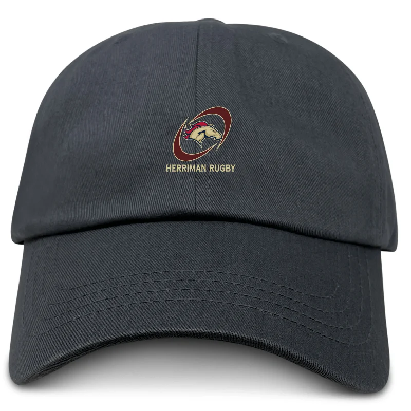 Camping hiking trail calm-Herriman High School Rugby Adult Low-Profile Cotton Twill Dad Cap